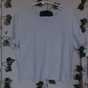 white ruffle Polly & Esther shirt
